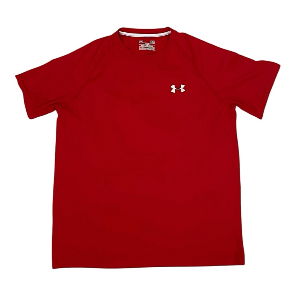 Under Armour Heat Guard Red Short Sleeve Shirt Men’s Loose Medium